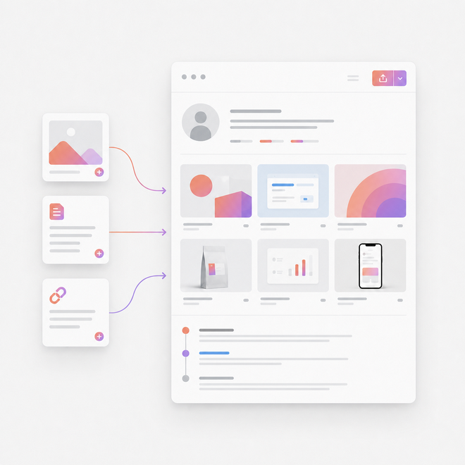 A published portfolio Ardor assembled from projects and materials